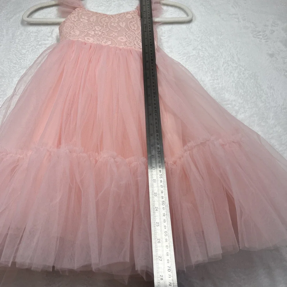 Child's Lace Tulle Tutu Dress 2T 3T Flower Girl Pageant Dress Ball Formal Gown